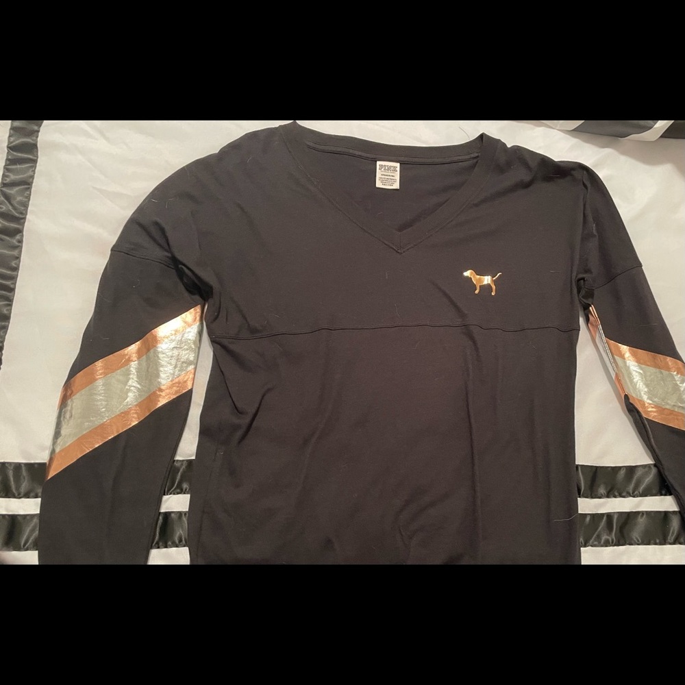 Victoria’s Secret pink long sleeve bling shirt